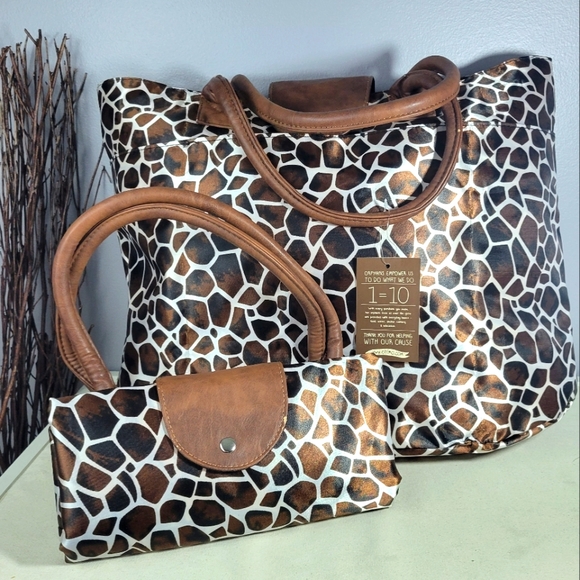 Ottmo Handbags - New Versatile Foldable Animal Print Tote Bag/Travel Bag/Laptop Bag/Shopp…